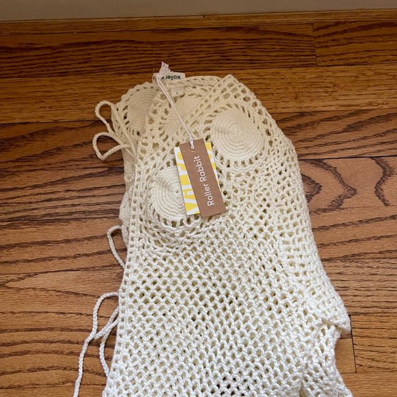 Roller Rabbit NWT Benita Crochet Cardigan Top, S New with Tags - Picture 7 of 9